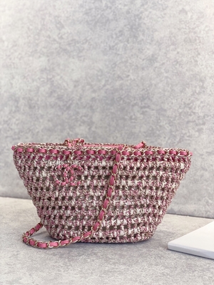 Cusomised calificó la PU de Bag 22P Chanel Straw Raffia Bag del mensajero