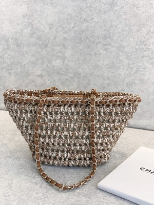 Cusomised calificó la PU de Bag 22P Chanel Straw Raffia Bag del mensajero