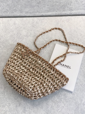 Cusomised calificó la PU de Bag 22P Chanel Straw Raffia Bag del mensajero
