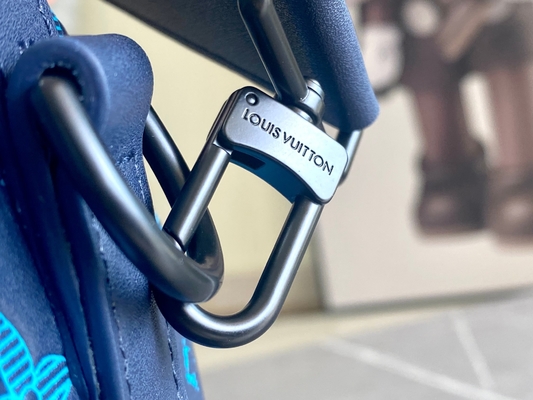 Bolsos azules calificados grandes de Keepall BANDOULIÈRE 50 para hombre Boston del bolso