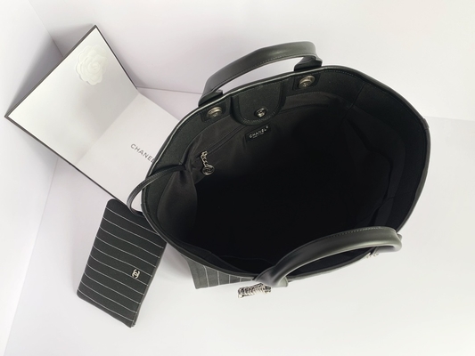 De encargo grande calificada empaqueta el bolso Metalblack de Chanel 2,55 de la piel de becerro del algodón y el blanco