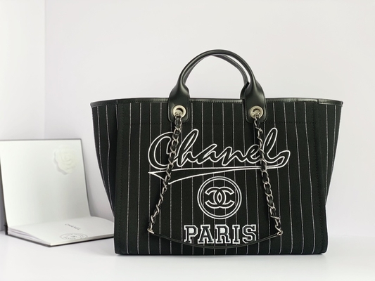 De encargo grande calificada empaqueta el bolso Metalblack de Chanel 2,55 de la piel de becerro del algodón y el blanco