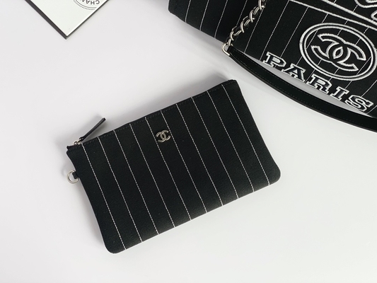 De encargo grande calificada empaqueta el bolso Metalblack de Chanel 2,55 de la piel de becerro del algodón y el blanco