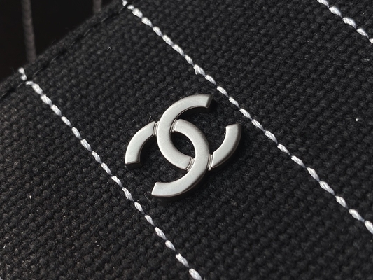 De encargo grande calificada empaqueta el bolso Metalblack de Chanel 2,55 de la piel de becerro del algodón y el blanco