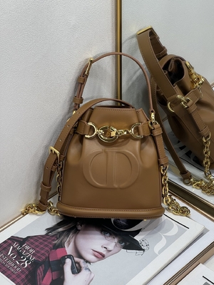 CD grabado en relieve Christian Dior Sport Bag Calfskin de C'est Dior Bag Gold Saddle