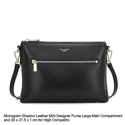 Mini bolsos de diseño de cuero Monogram Shadow con compartimento principal grande y 30 x 21,5 x 1 cm para alta competición